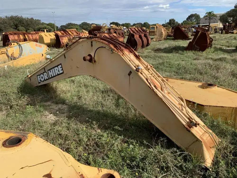 A yellow machine part
