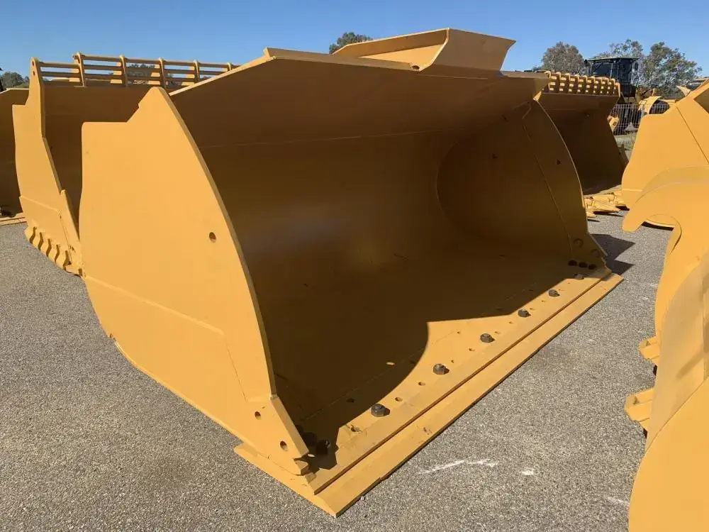A yellow bucket attachment