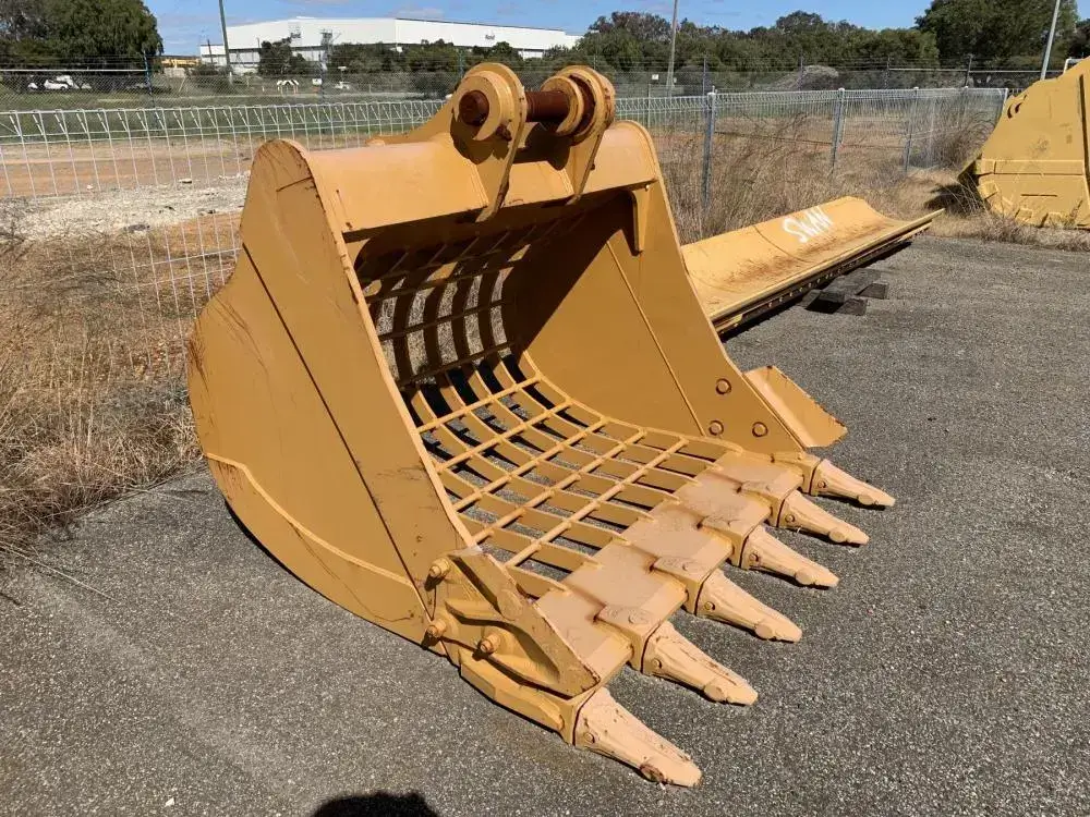 A yellow bucket with forks
